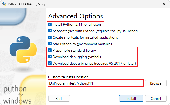 Advanced Options